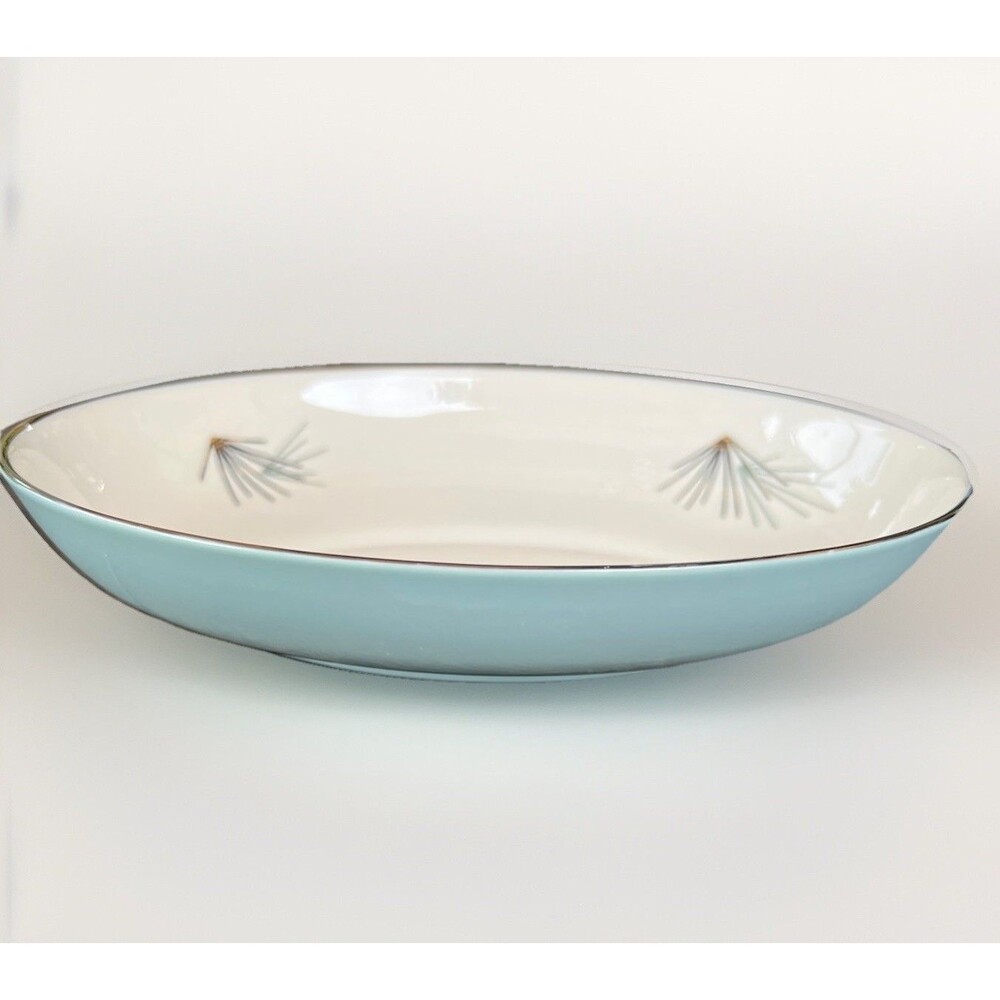 Franciscan SILVER PINE 9” Oval Vegetable Serving Bowl MCM Vintage Atomic
